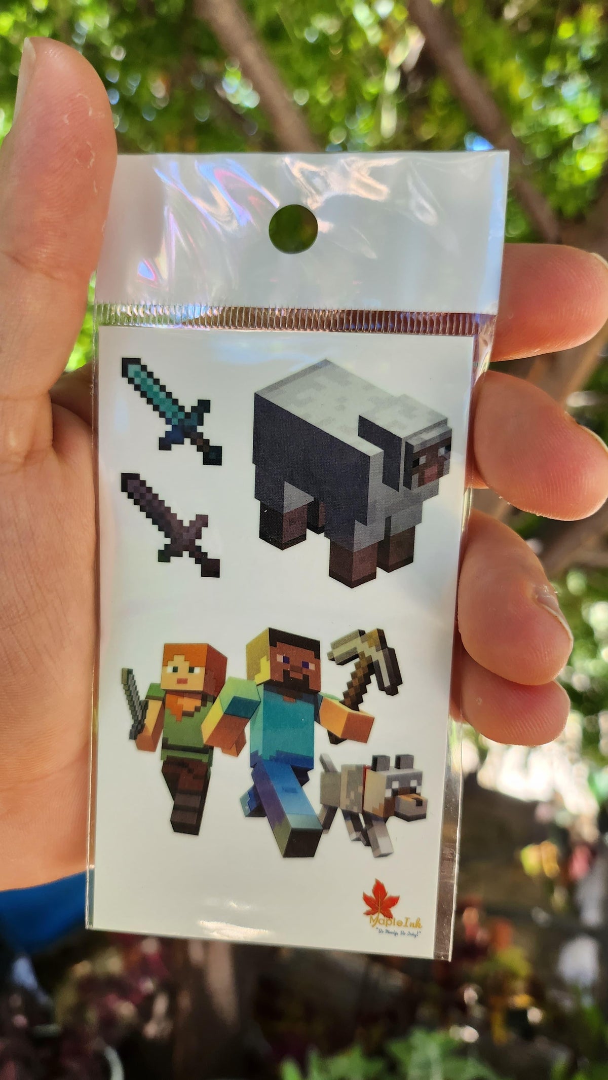 Phosphorescent- Minecraft Stickers for Kids – MapleInk Tattoos