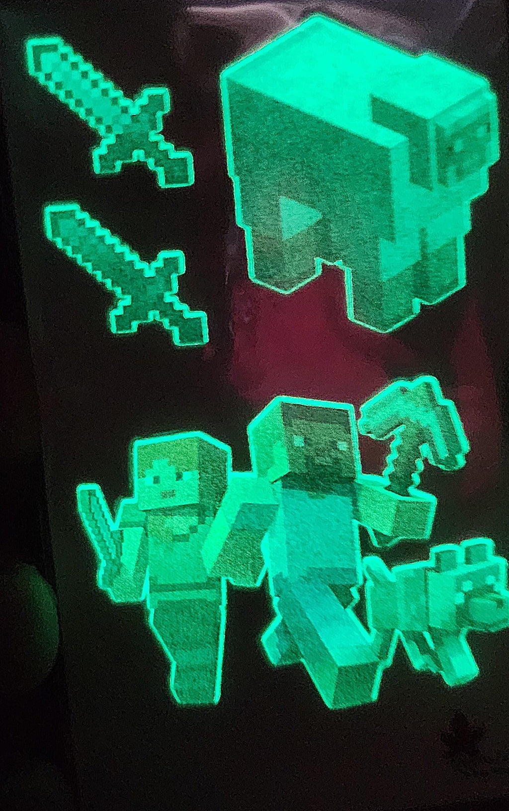 Phosphorescent- Minecraft Stickers for Kids