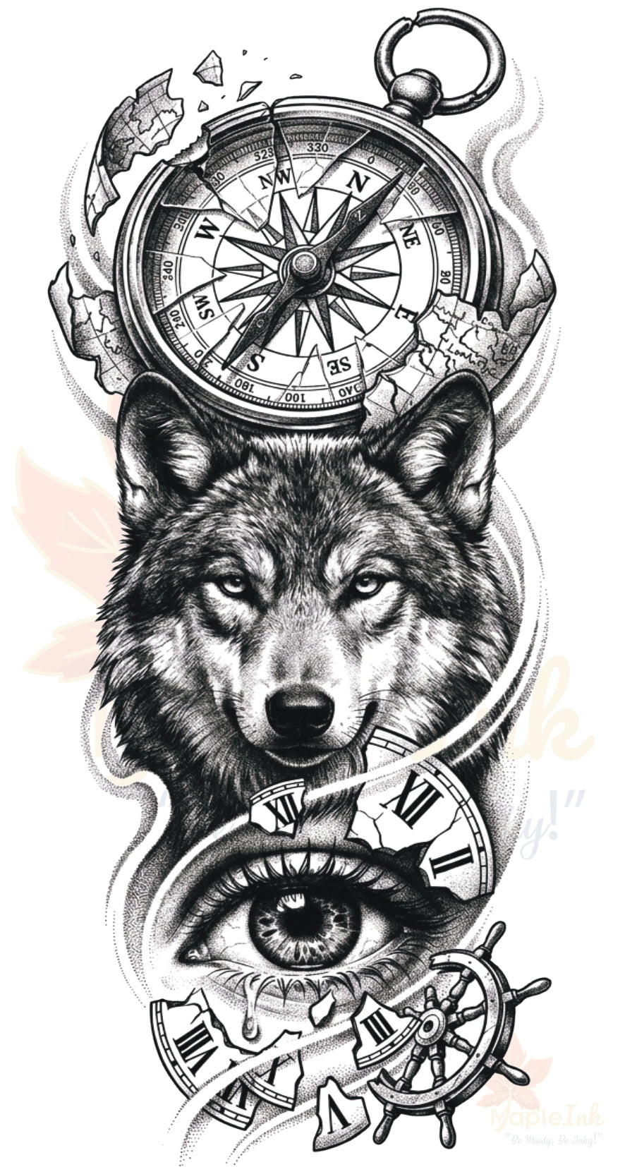 Wolf with Compass
